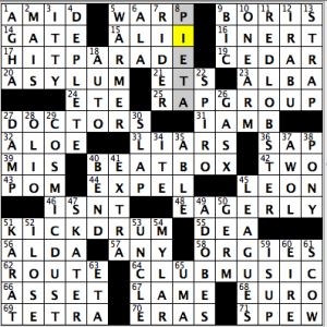 CrosSynergy/Washington Post crossword solution,. 02.28.15: "Strike Up the Band"