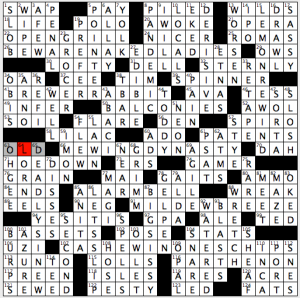 LAT Puzzle 3.29.15, "Ick Factor," by Melanie Miller