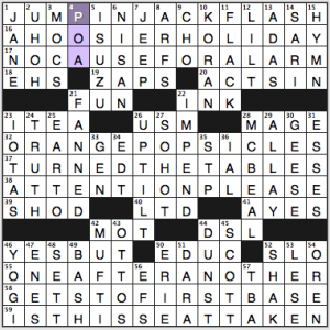 NY Times crossword solution, 3 21 15, no. 0321