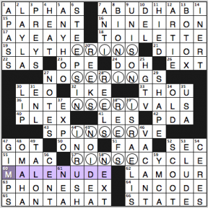 NY Times crossword solution, 3 26 15, no 0326