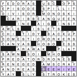 NY Times crossword solution, 3 18 15, no 0318
