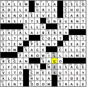 CrosSynergy/Washington Post crossword solution, 03.04.15: "Gamers"