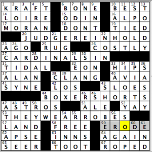 CrosSynergy/Washington Post crossword solution, 03.05.14: "Swathed Team"