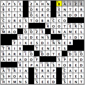CrosSynergy/Washington Post crossword solution, 03.23.15: "Makes It Better"
