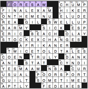NY Times crossword solution, 4 3 15, no 0403