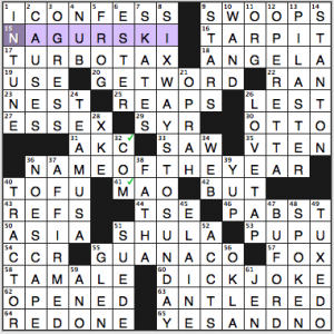 BEQ "Themeless Monday" crossword solution, 4 6 15