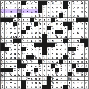 NY Times crossword solution, 4 19 15 "Double Down"