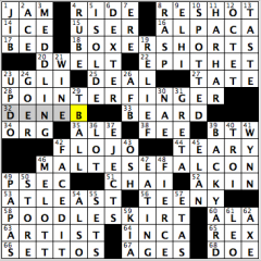 CrosSynergy/Washington Post crossword solution, 04.11.15: "Pooch Parade"