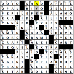 CrosSynergy/Washington Post crossword solution, 04.22.15: "Two-Tone Toons"