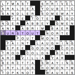 NY Times crossword solution, 5 14 15, no 0514