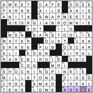 NY Times crossword solution, 5 5 15, no 0505