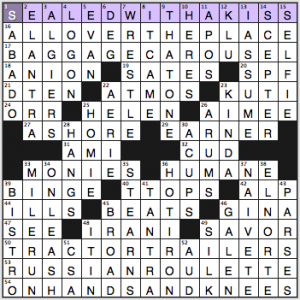 NY Times crossword solution, 5 22 15, no 0522