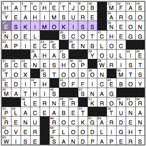 NY Times crossword solution, 5 23 15, no 0523