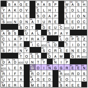 NY Times crossword solution, 5 7 15, no 0507