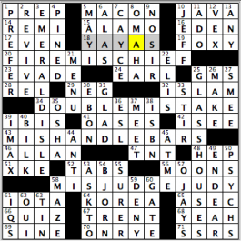 CrosSynergy/Washington Post crossword solution, 05.21.15: "Mismanagement"