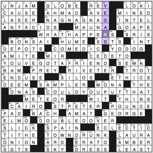 NY Times crossword solution, 6 28 15 "Getting In The Final Word"