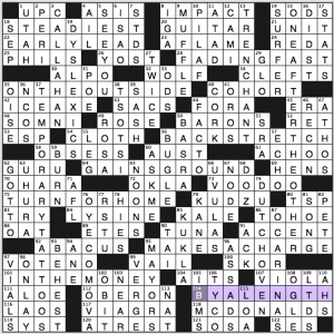 NY Times crossword solution, 6 7 15  "The Call Of The Race"