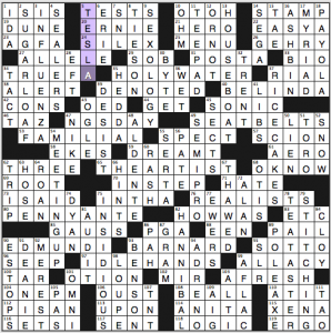 NY Times crossword solution, 6 21 15,  "Climbing The Corporate Ladder"
