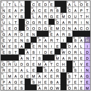 NY Times crossword solution, 6 11 15, no 0611