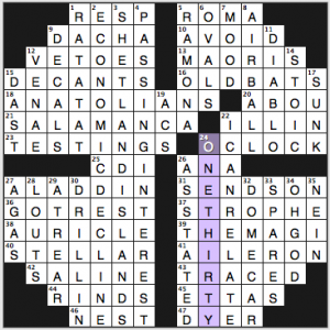 NY Times crossword solution, 7 18 15, no 0718