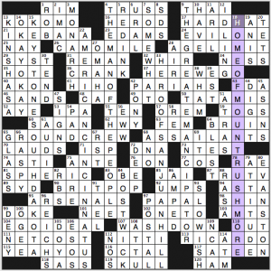 NY Times crossword solution, 7 5 15 "Heads of State"