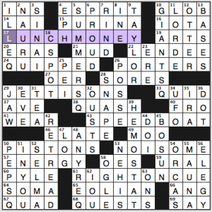 NY Times crossword solution, 7 9 15, no 0709