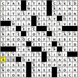 Los Angeles Times crossword solution, 07.23.15 (Gareth Bain)