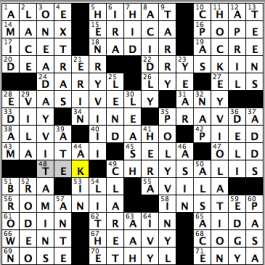 CrosSynergy/Washington Post crossword solution, 07.31.15: "Climbing Vines"