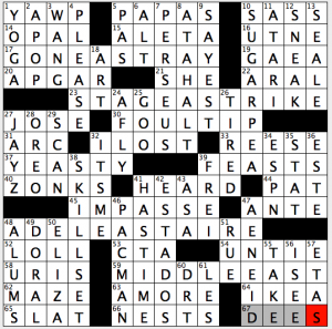 NYT Puzzle 08.18.15 by Bill Thompson