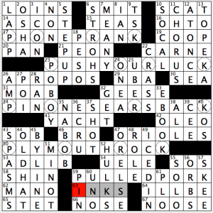NYT Puzzle 8.11.15 by Jay Kaskel & Daniel Kantor
