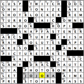 CrosSynergy/Washington Post crossword solution, 08.17.15: "Camera Crew"