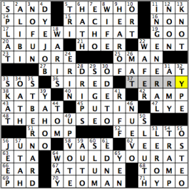 CrosSynergy/Washington Post crossword solution, 08.21.15: "Gone Girl"