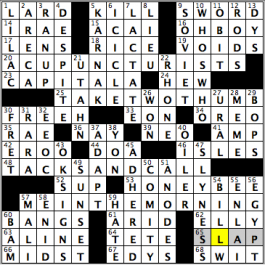 CrosSynergy/Washington Post crossword solution, 08.24.15: "So Stuck Up"