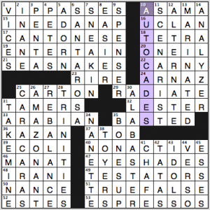 NY Times crossword solution, 9 19 15, no 0919