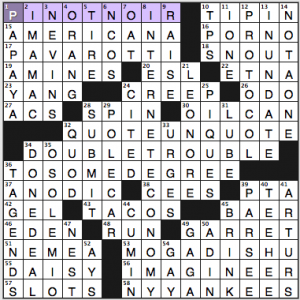 NY Times crossword solution, 9 25 15, no 0925