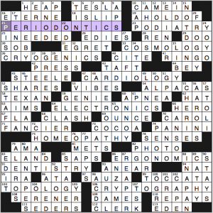 Merl Reagle's crossword solution, 8/30/15  "Wiseguy Studies"