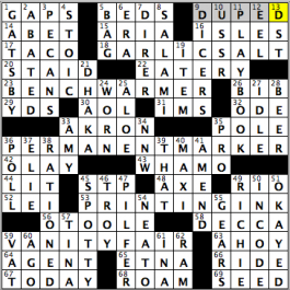 CrosSynergy/Washington Post crossword solution, 09.17.15: "Meet the Press"