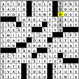 CrosSynergy/Washington Post crossword solution, 09.23.15: "Writers Bloc"