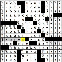 CrosSynergy/Washington Post crossword solution, 09.30.15: "H*lograms"