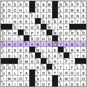 NY Times crossword solution, 10 8 15, no 1008