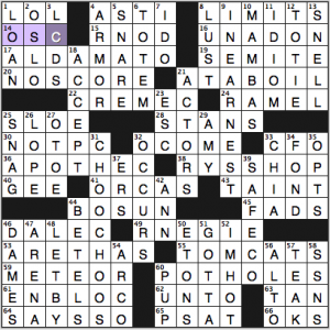 NY Times crossword solution, 10 22 15, no 1022