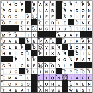 NY Times crossword solution, 10 29 15, no 1029
