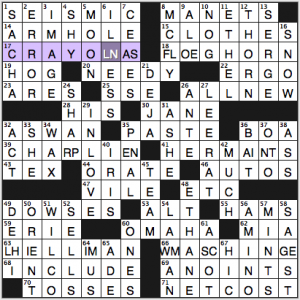 NY Times crossword solution, 10 13 15, no 1013