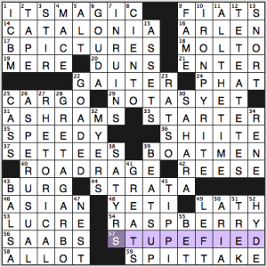 NY Times crossword solution, 10 30 15, no 1030