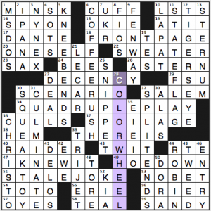 NY Times crossword solution, 10 3 15, no 1003