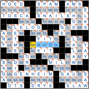 NY Times crossword solution, 10 15 15