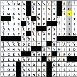 CrosSynergy/Washington Post crossword solution, 10.13.15: "Break a Leg!"
