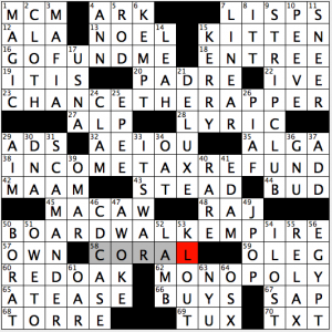 BuzzFeed Puzzle 10.26.15, "Let the Game Begin," by Neville Fogarty