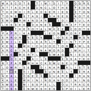 NY Times crossword solution, 11 15 15, "Having Aspirations"