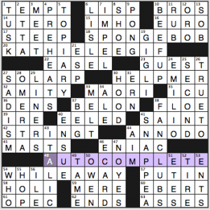 NY Times crossword solution, 11 19 15, no 1119